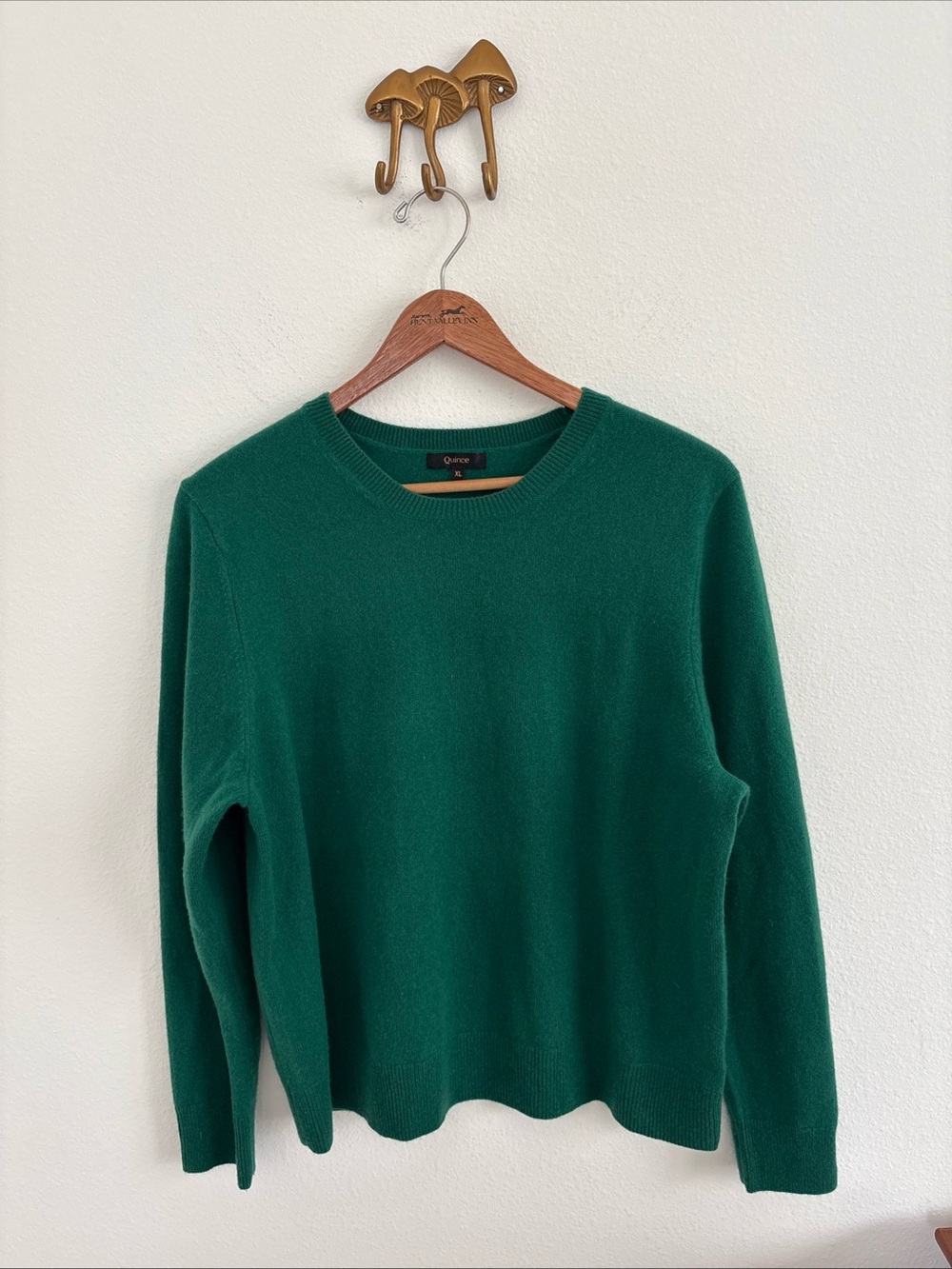 Quince Cashmere Long Sleeve Sweater XL Everglade Green